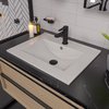Alfi Brand ALFI brand ABC803 White 25" Rectangular Drop In Ceramic Sink with Faucet Hole ABC803